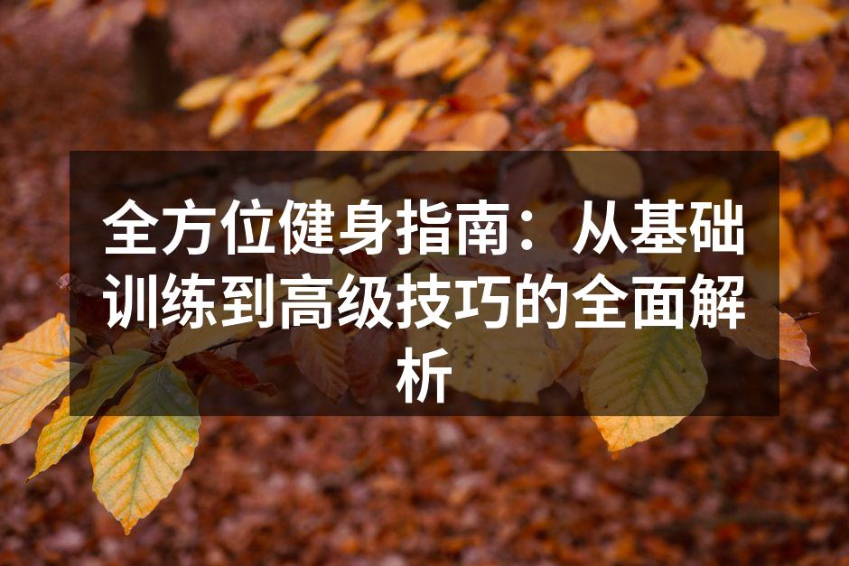 全方位健身指南：从基础训练到高级技巧的全面解析